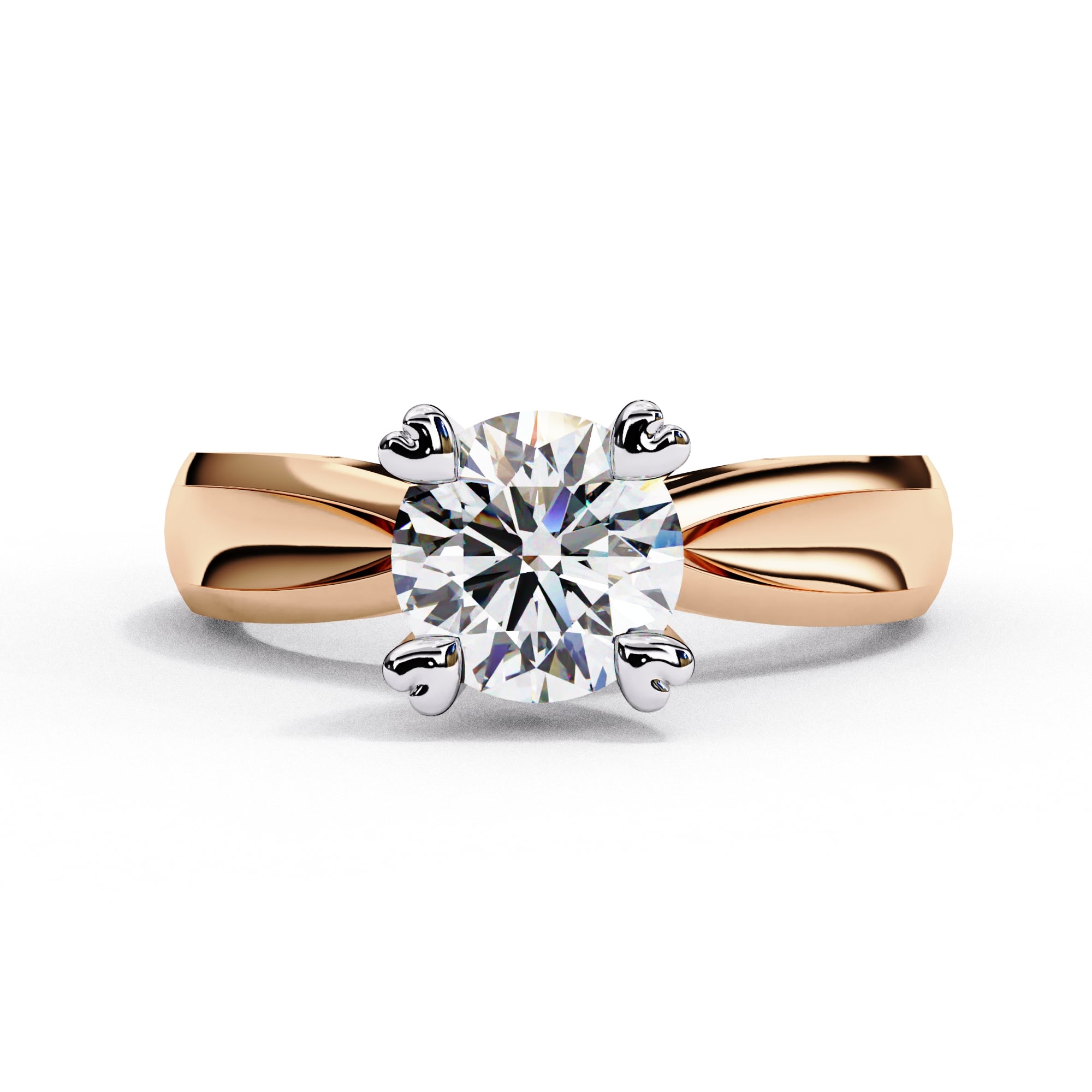 Elegant Solitaire Central Stone Ring