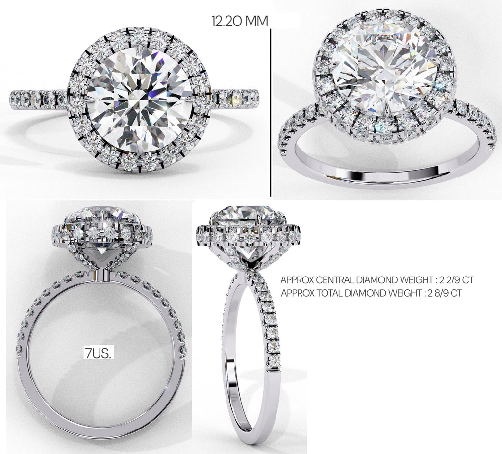 Elegant Diamond Central Stone Brilliance Ring
