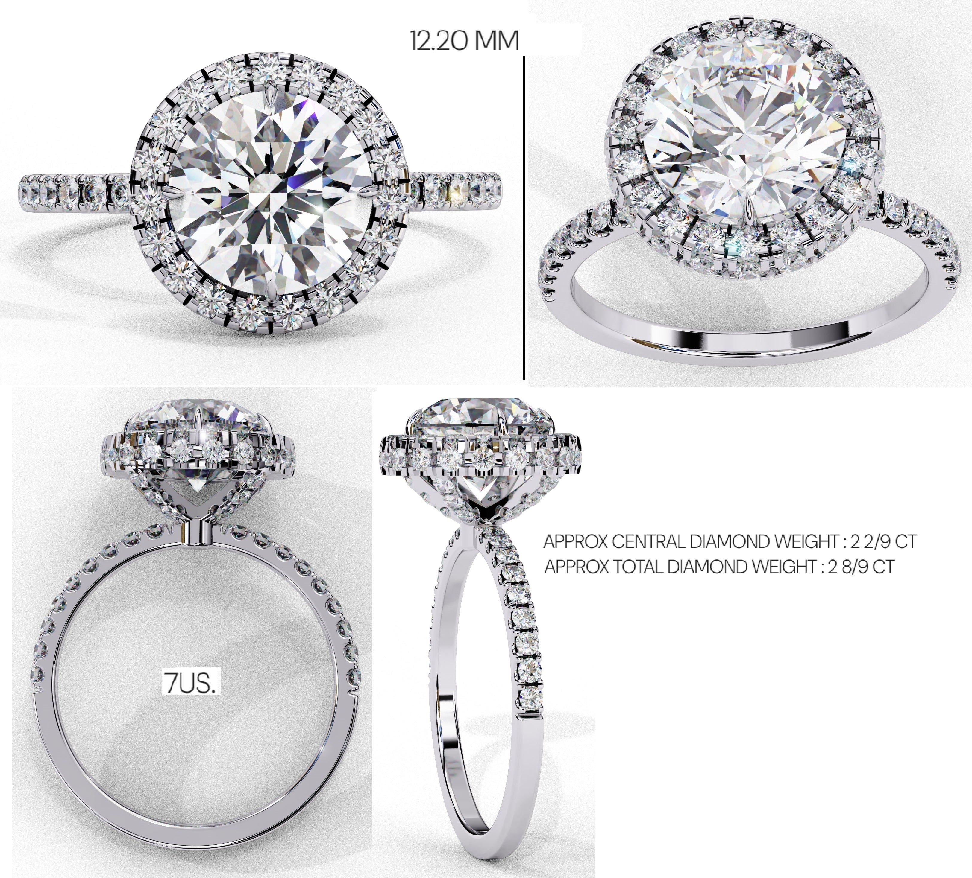 Elegant Diamond Central Stone Brilliance Ring