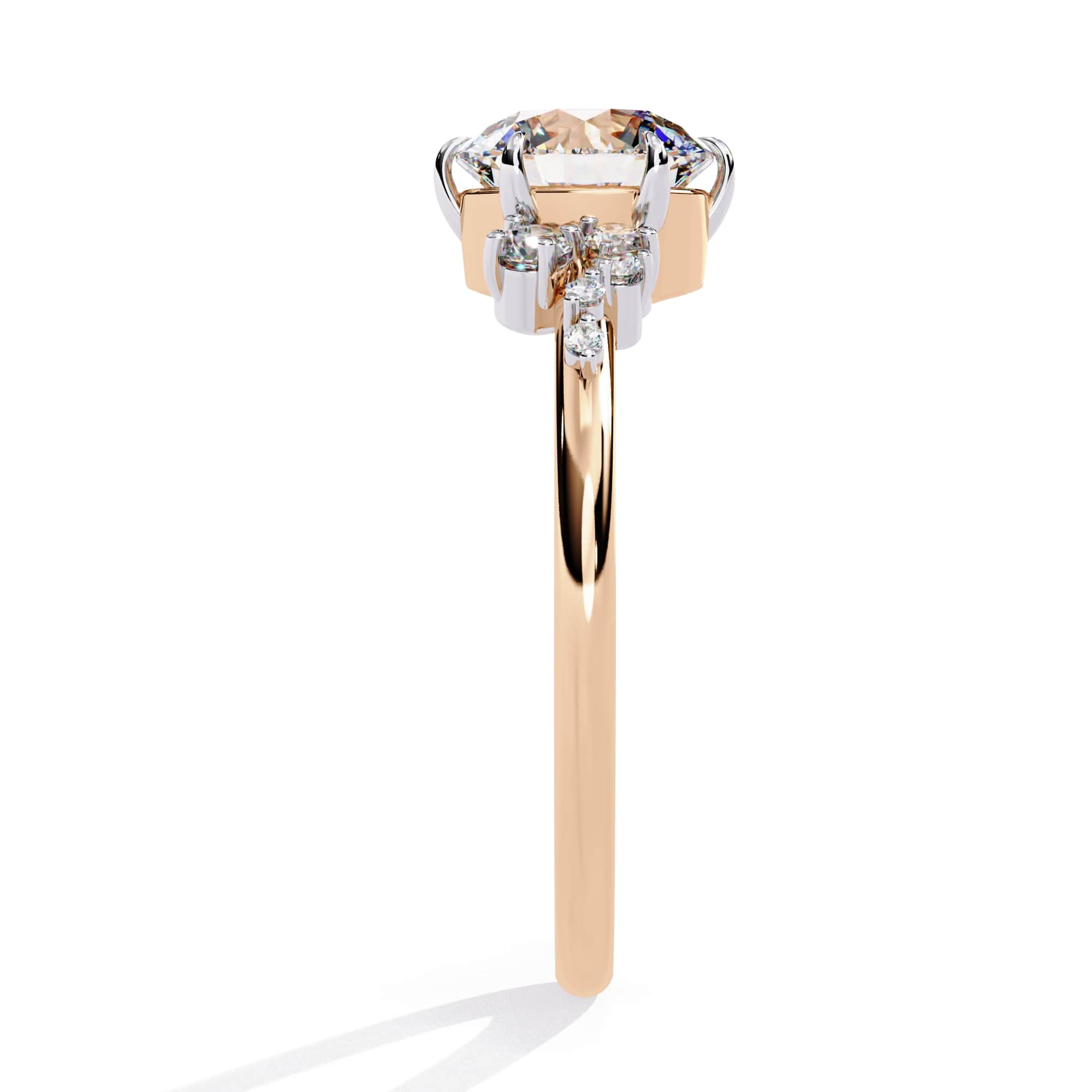 Elegant Central Stone Brilliance Ring with Side Accents