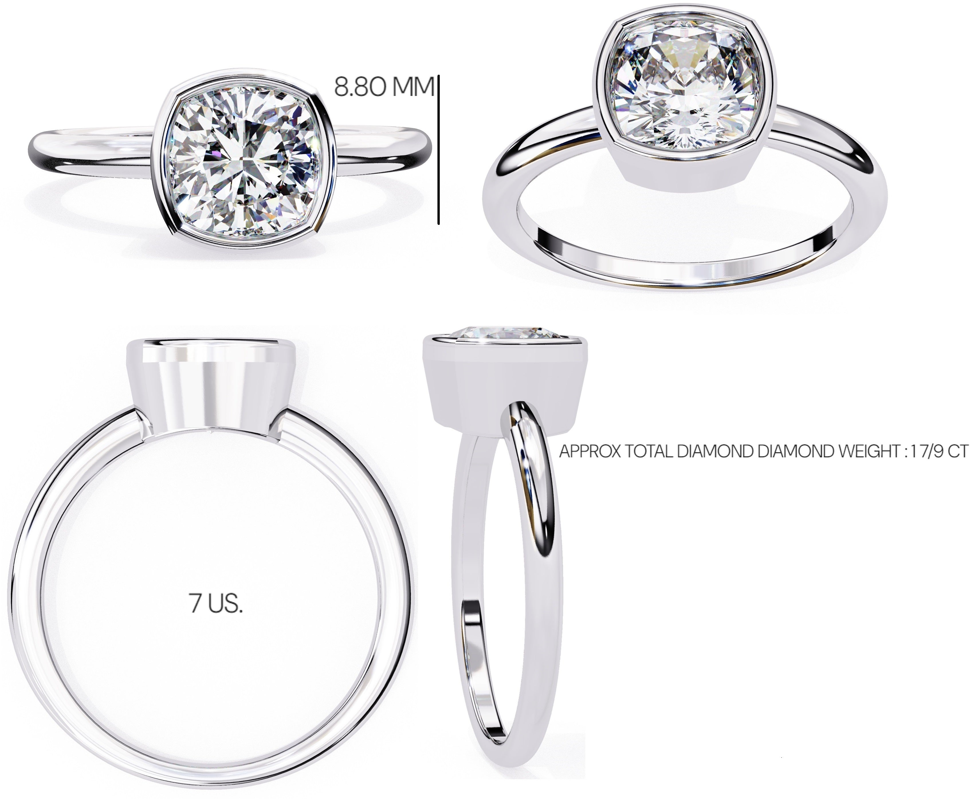 Elegant Solitaire Central Stone Diamond Ring