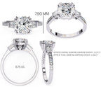 Elegant Central Stone Diamond Ring with Side Accents