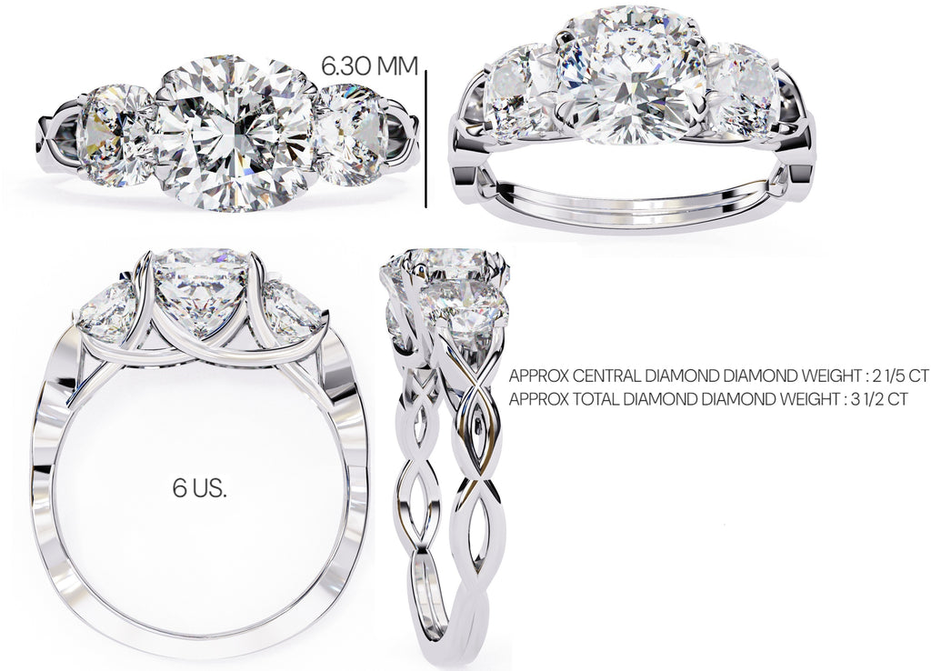 Elegant Central Stone Solitaire Ring