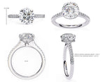 Elegant Central Stone Diamond Ring with Side Stone Accents
