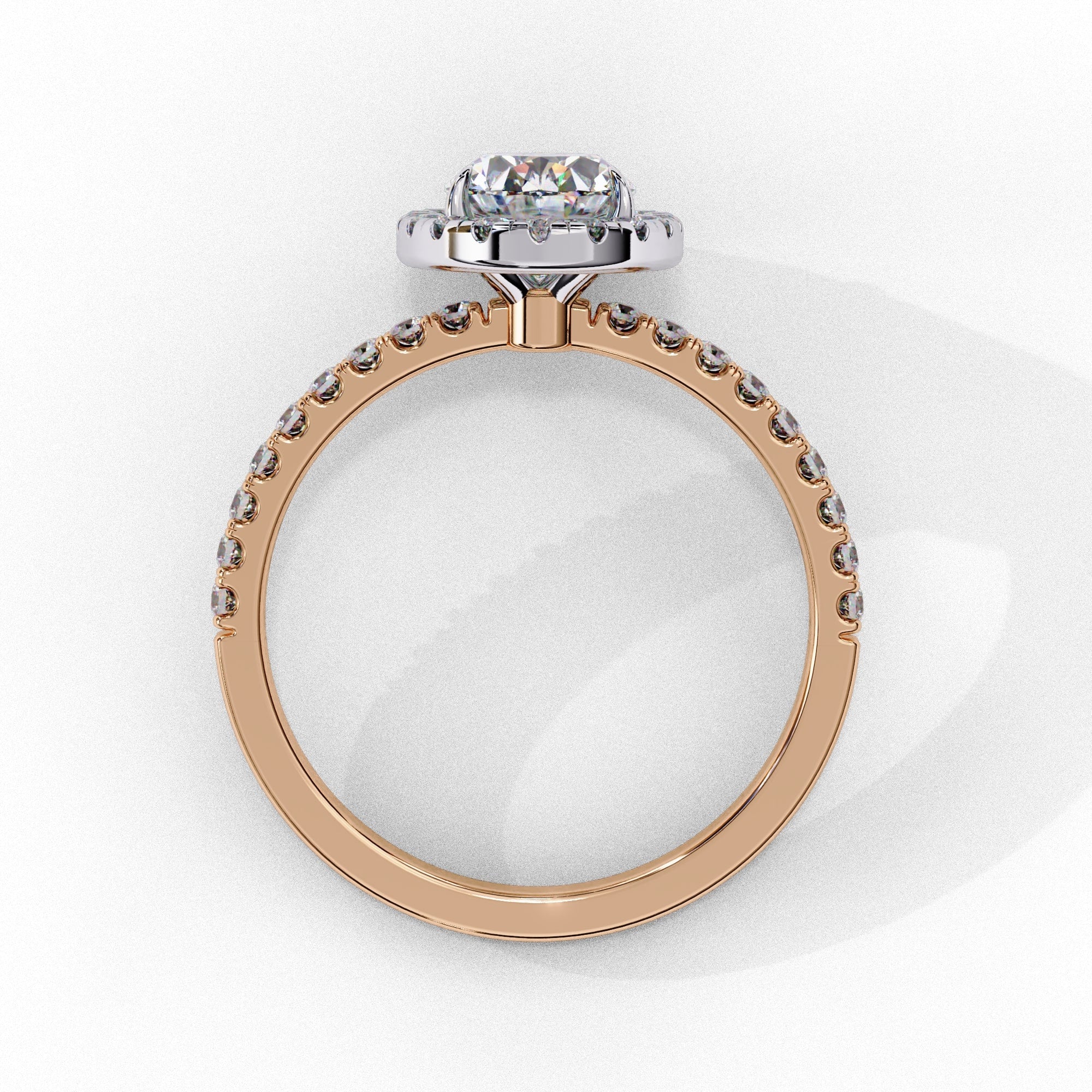 Elegant Diamond Central Stone Ring with Side Accents