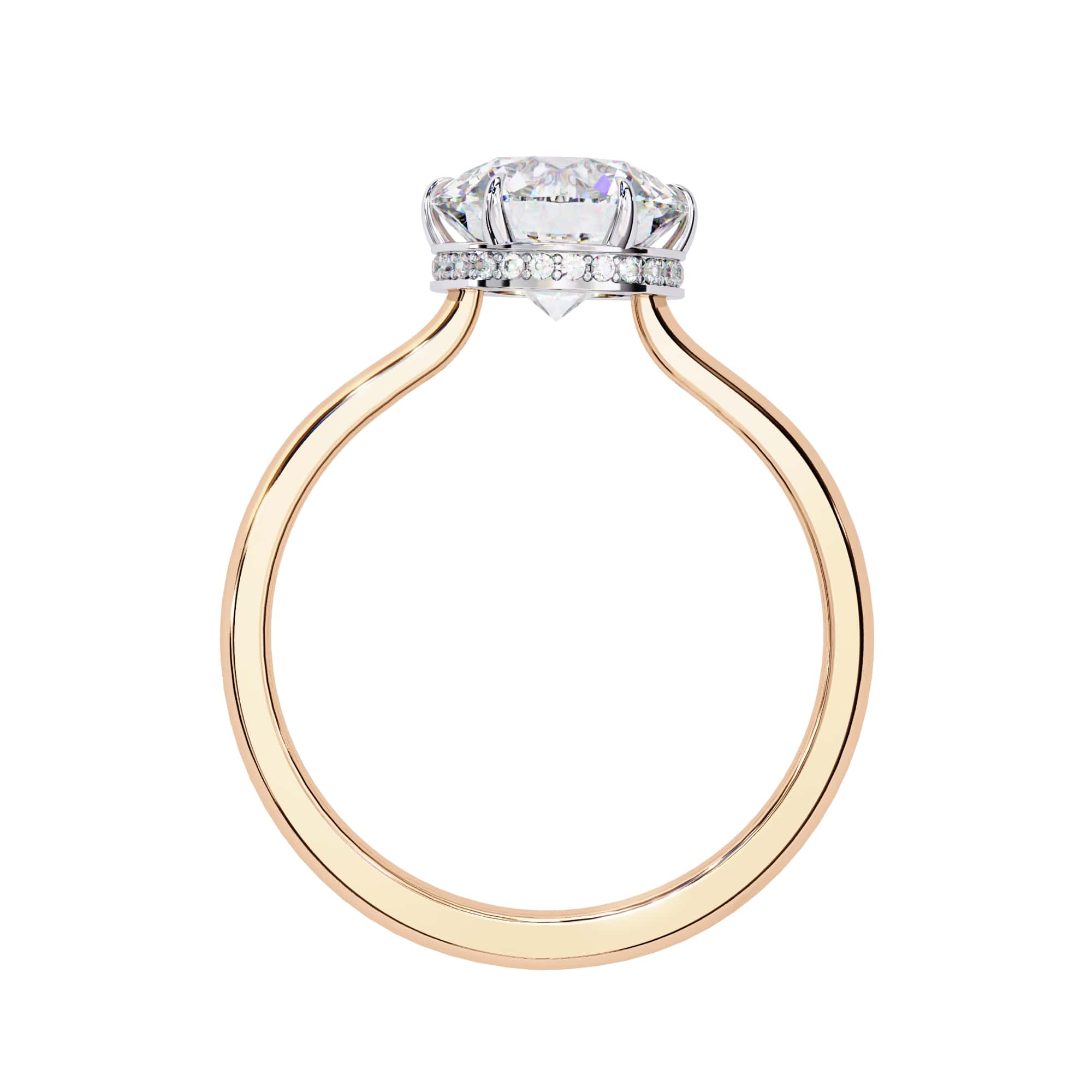 Elegant Central Stone Diamond Ring with Radiant Side Accents