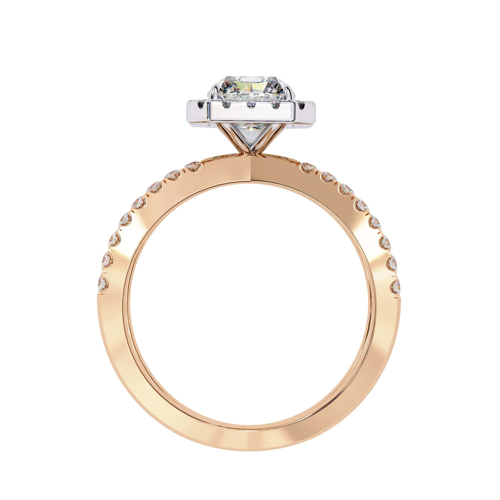 Elegant Central Stone Diamond Ring with Radiant Side Accents