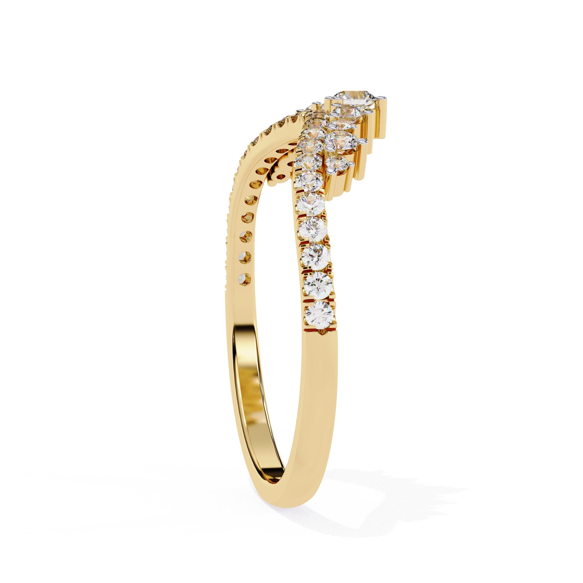 Radiant Diamond Side Stone Eternity Ring