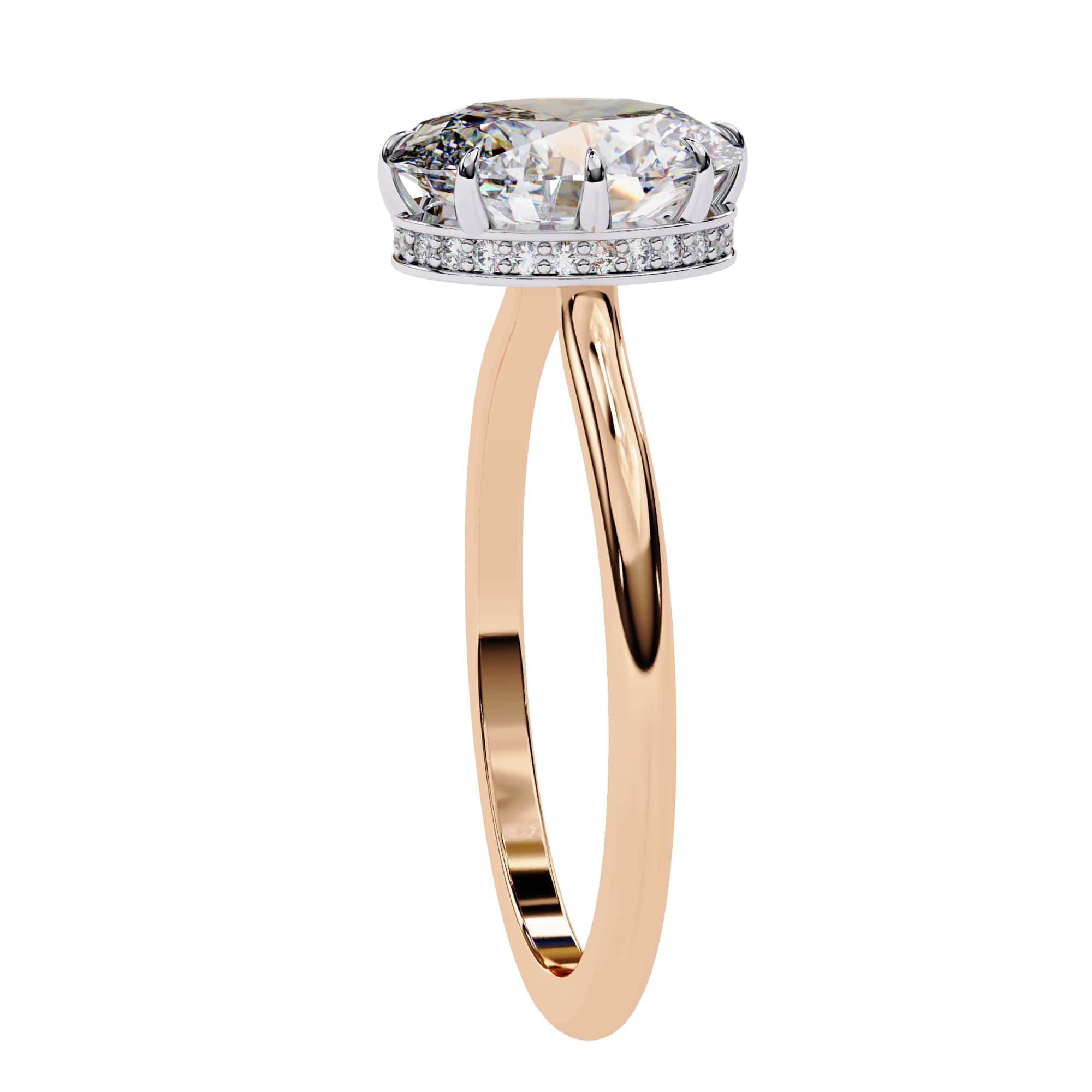 Elegant Diamond Side Stone Brilliance Ring