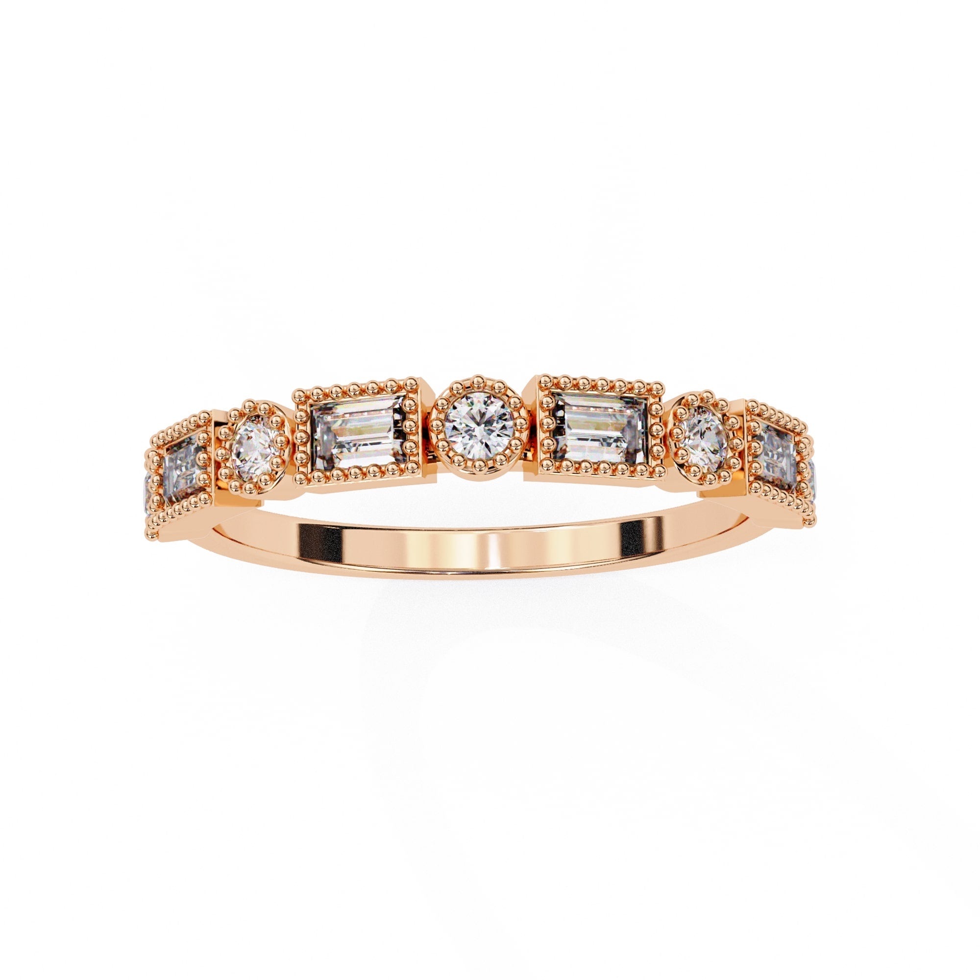 Elegant Diamond Side Stone Brilliance Ring