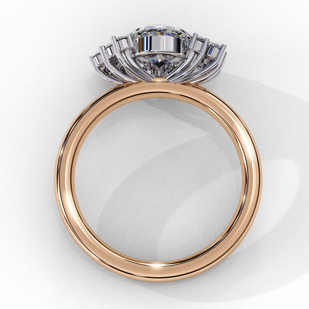 Elegant Central Stone Diamond Ring with Side Accents