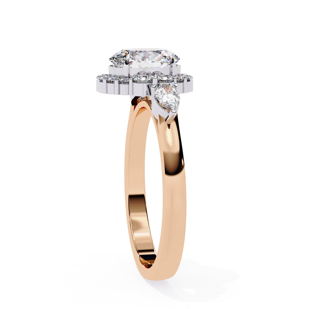 Elegant Diamond Side Stone Brilliance Ring