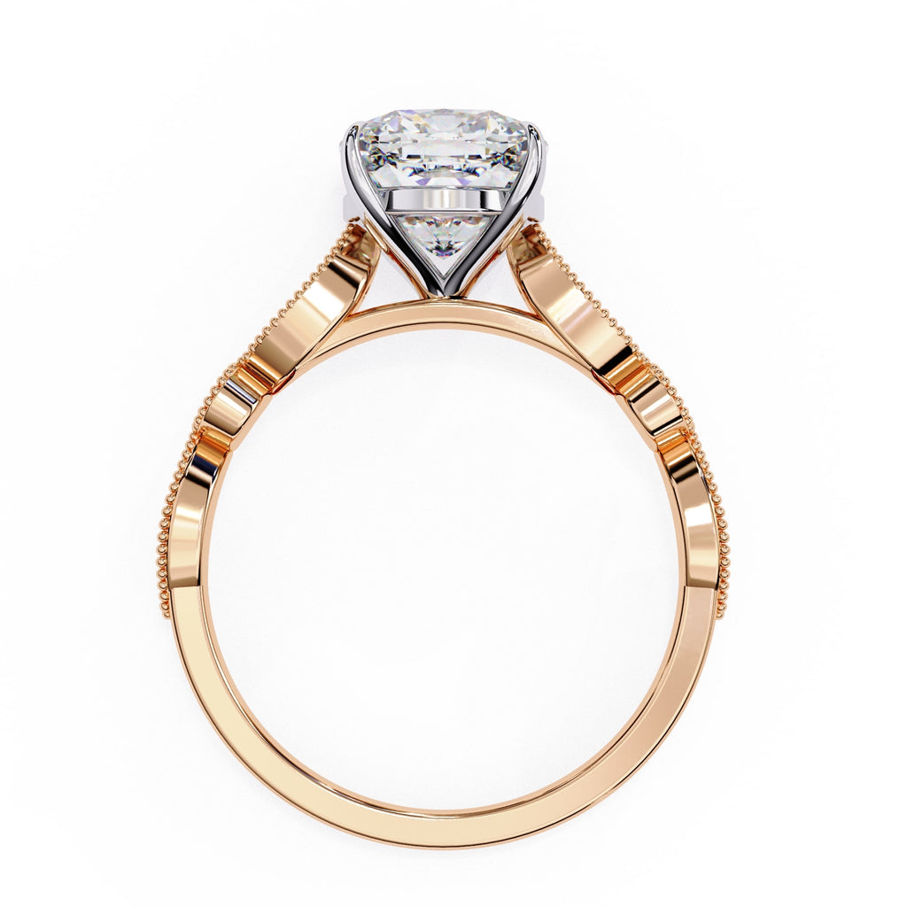 Elegant Diamond Central Stone Ring with Brilliant Side Accents