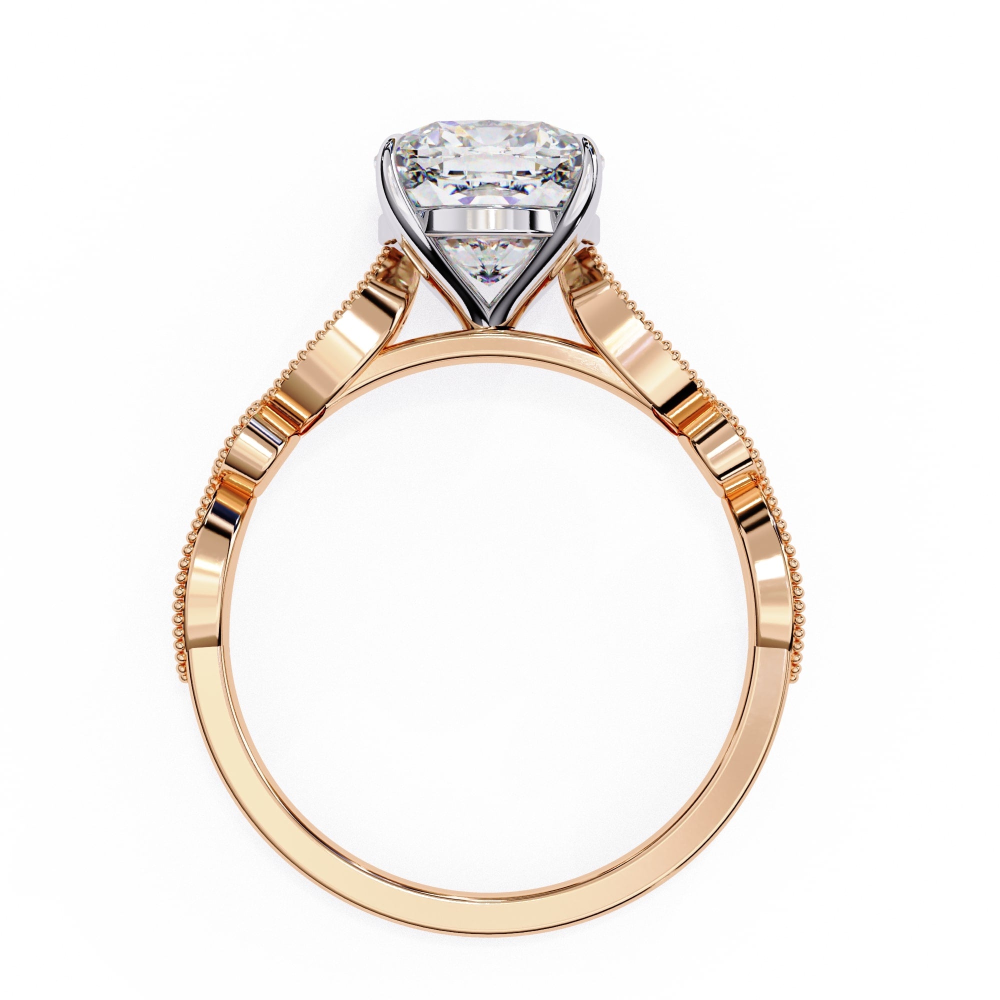 Elegant Diamond Central Stone Ring with Brilliant Side Accents