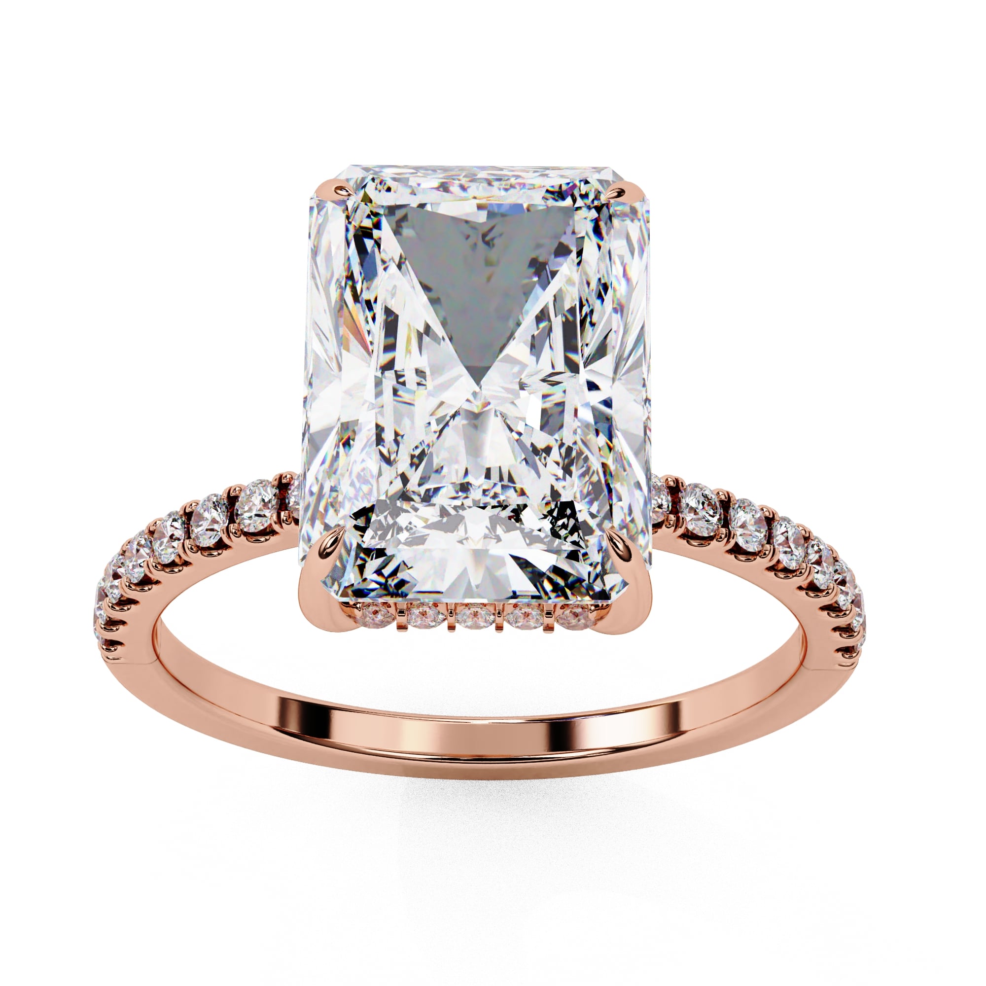 Elegant Diamond Side Stone Brilliance Ring