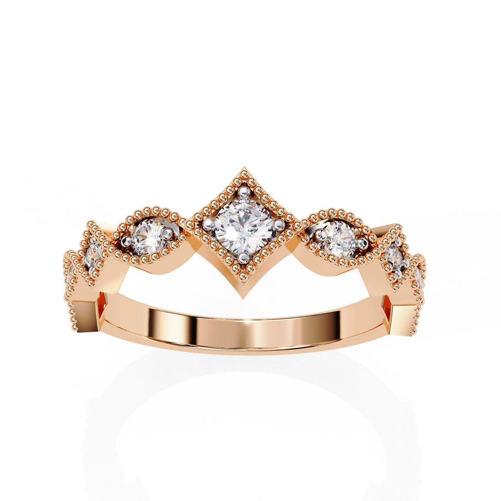 Elegant Diamond Side Stone Brilliance Ring