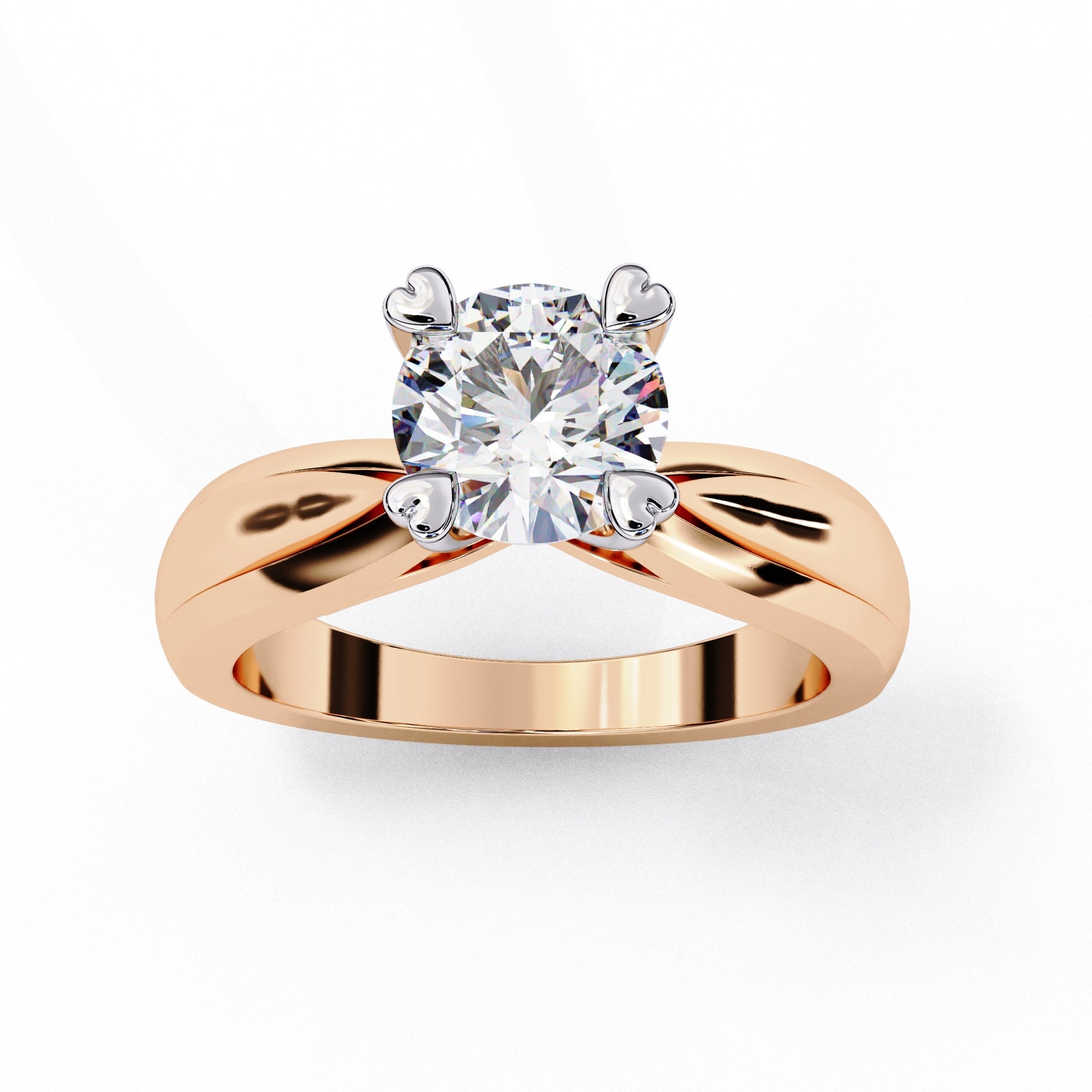 Elegant Solitaire Central Stone Ring
