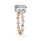 Sparkling Central Stone Diamond Ring with Side Accents