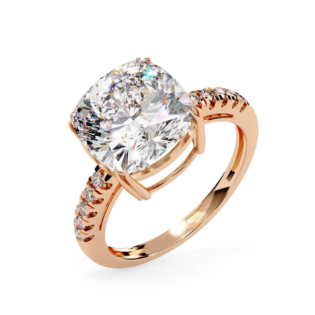 Elegant Diamond Side Stone Brilliance Ring