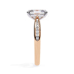 Elegant Central Stone Diamond Side Accent Ring