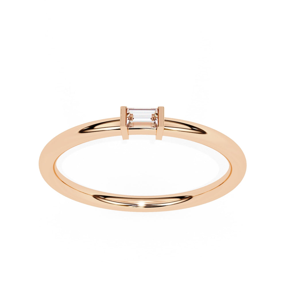 Radiant Solitaire Central Stone Ring