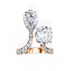 Radiant Central Brilliance Diamond Ring with Elegant Side Stones