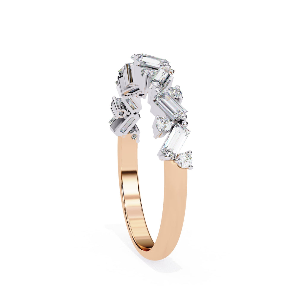 Radiant Diamond Side Stone Eternity Ring