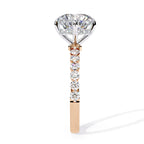 Radiant Central Brilliance Side Stone Ring