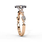 Elegant Central Stone Diamond Ring with Radiant Side Accents