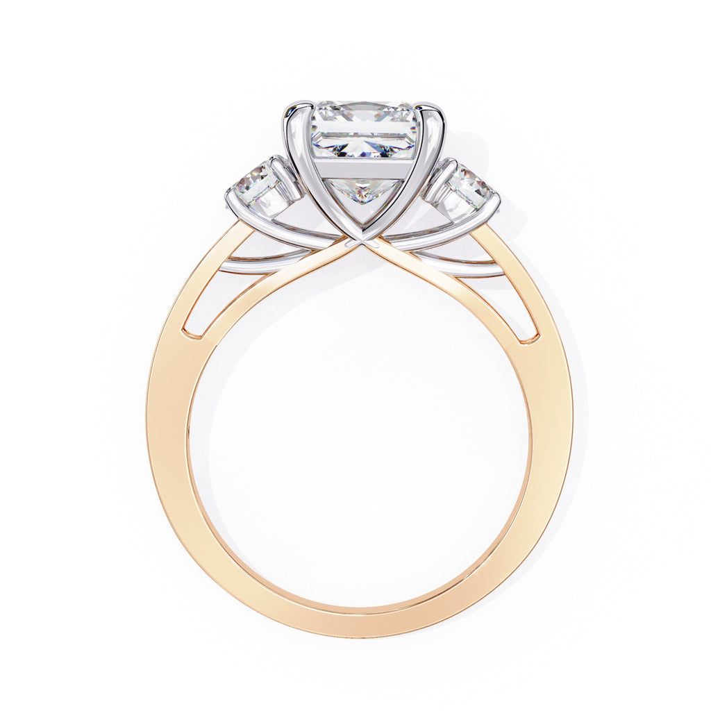 Elegant Diamond Central Stone Ring with Shimmering Side Accents