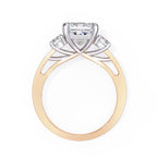 Elegant Diamond Central Stone Ring with Shimmering Side Accents