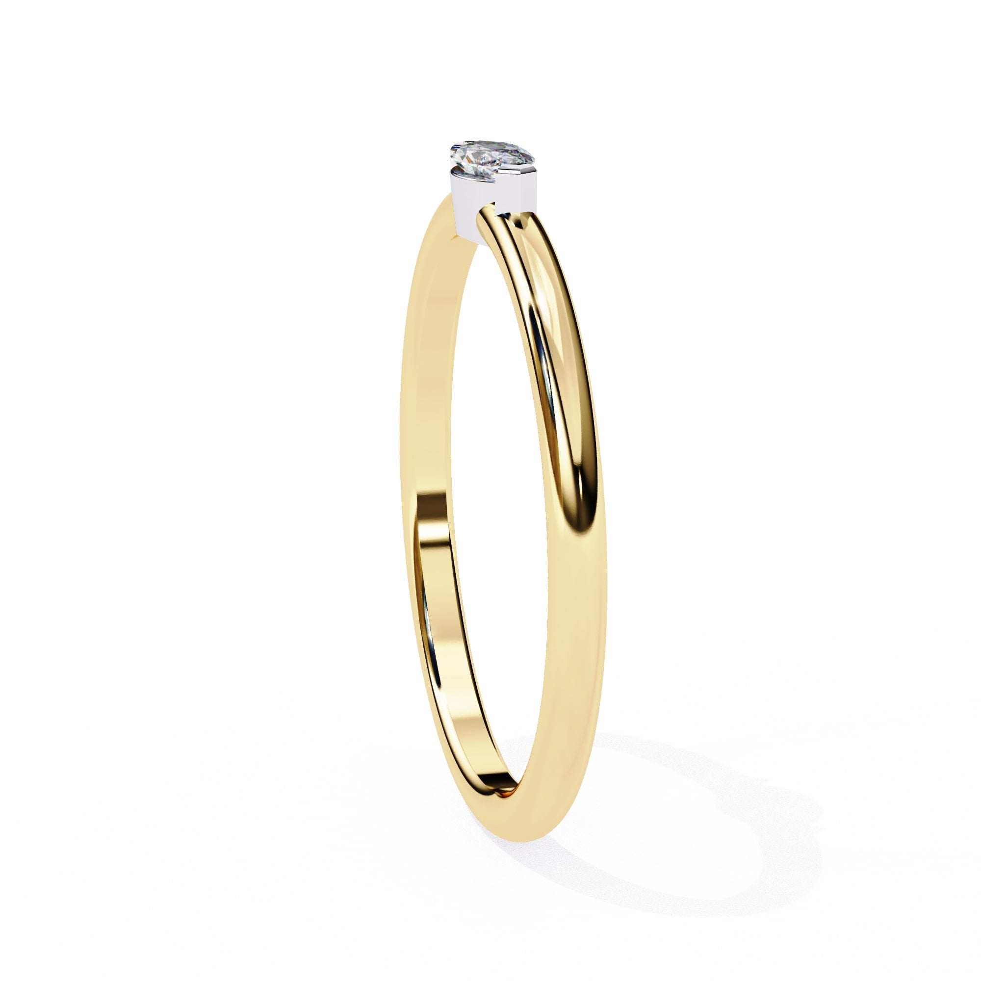 Radiant Solitaire Central Stone Ring