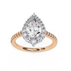 Radiant Central Stone Diamond Side Accent Ring
