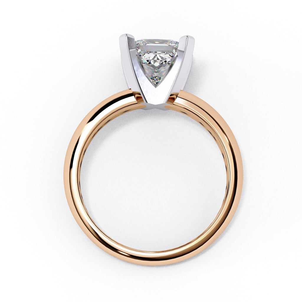 Radiant Solitaire Central Stone Diamond Ring
