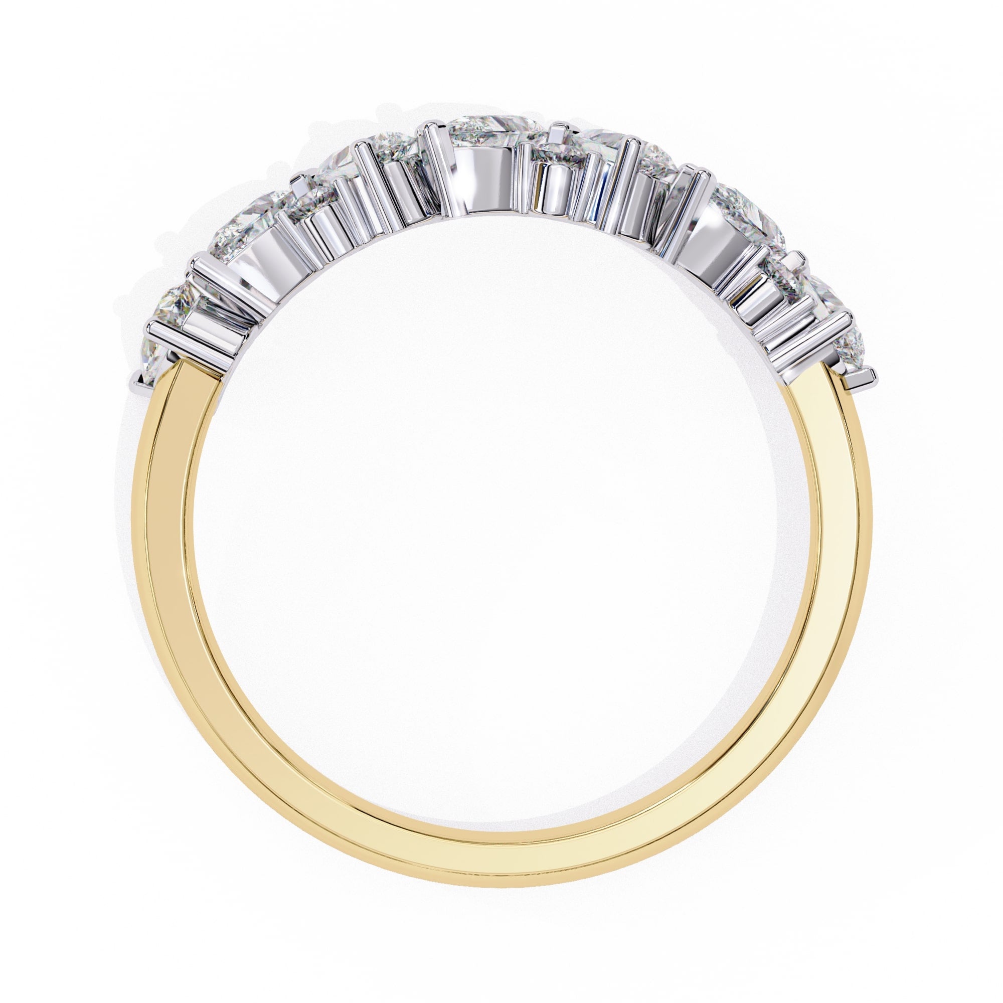 Elegant Diamond Side Stone Brilliance Ring