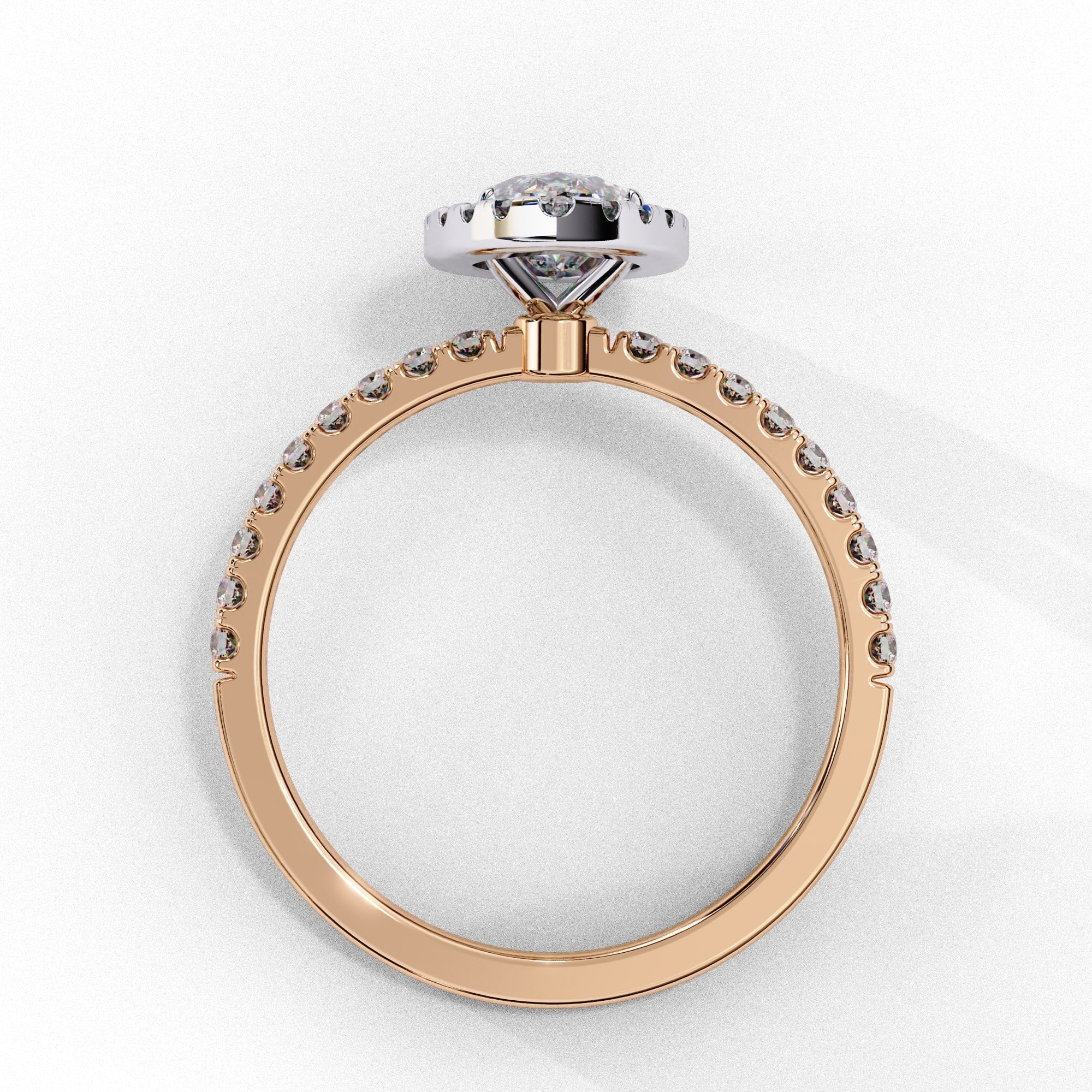 Elegant Central Stone Diamond Ring with Radiant Side Stones