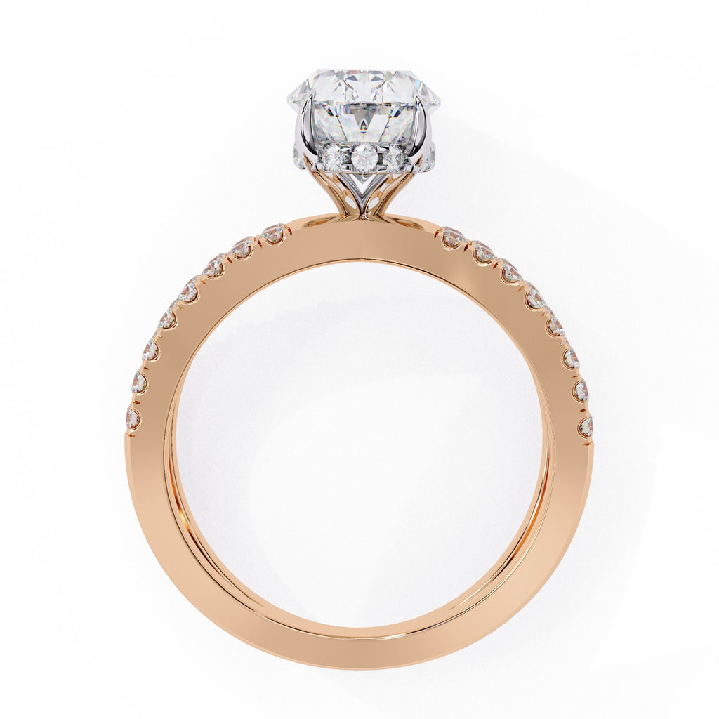 Elegant Central Stone Diamond Side Accent Ring