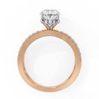 Elegant Central Stone Diamond Side Accent Ring