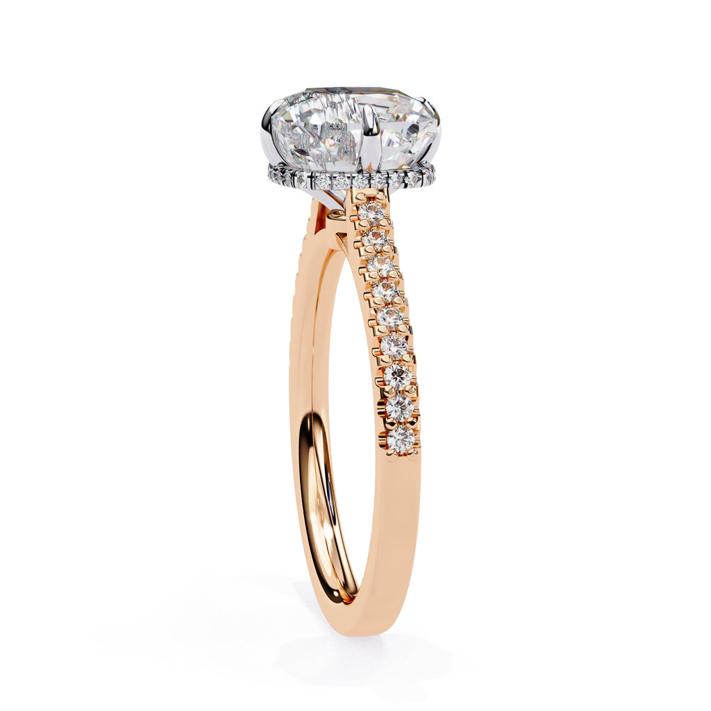 Elegant Central Stone Diamond Ring with Side Stone Accents
