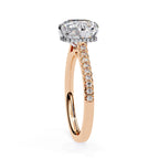 Elegant Central Stone Diamond Ring with Side Stone Accents