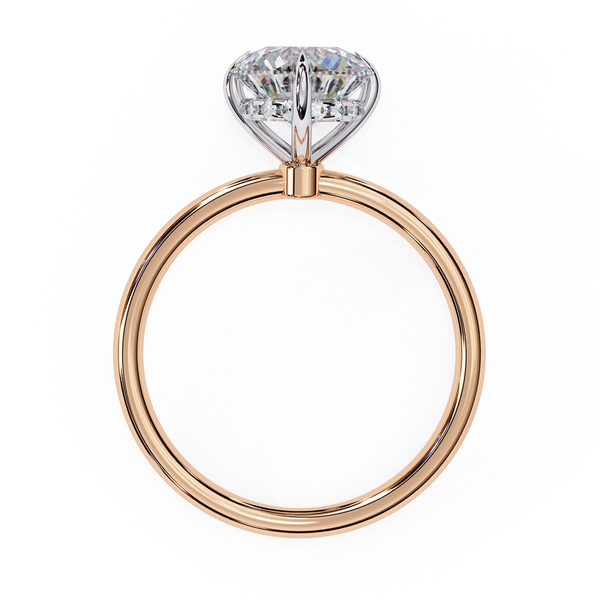 Elegant Diamond Center Stone Ring with Side Accents