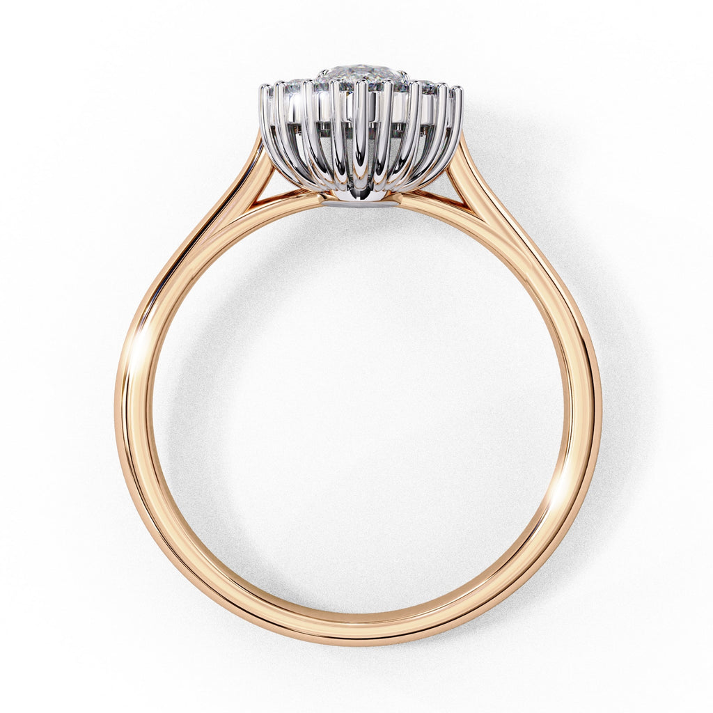 Elegant Central Stone Diamond Ring with Radiant Side Accents