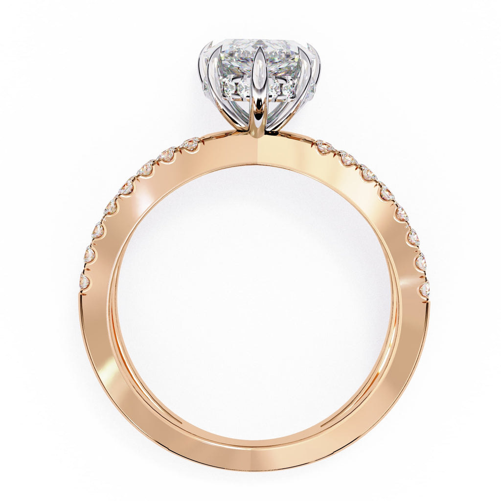 Elegant Diamond Central Stone Ring