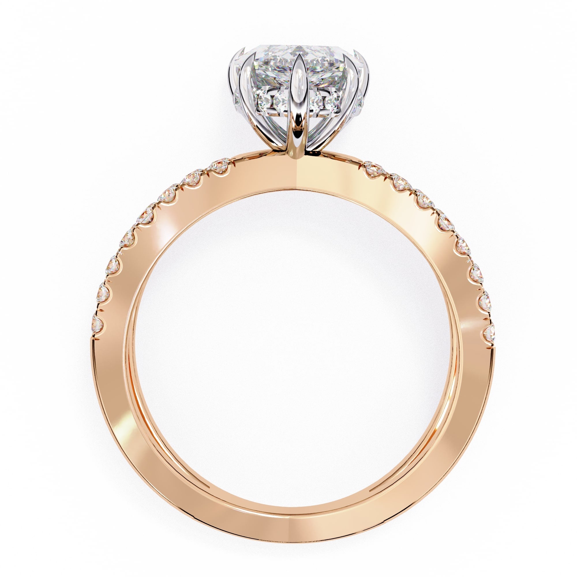 Elegant Diamond Central Stone Ring