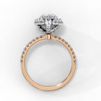 Elegant Central Stone Diamond Halo Ring