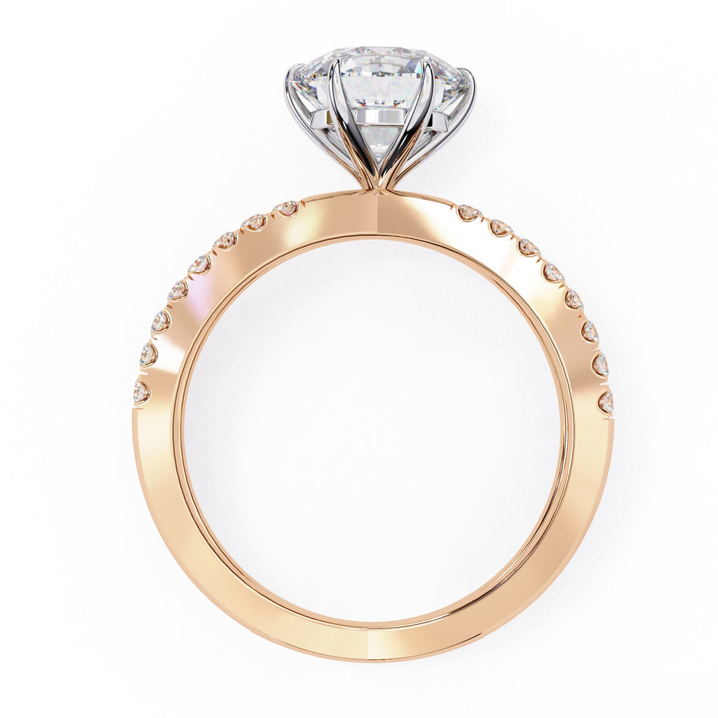 Elegant Central Stone Diamond Ring with Side Accents