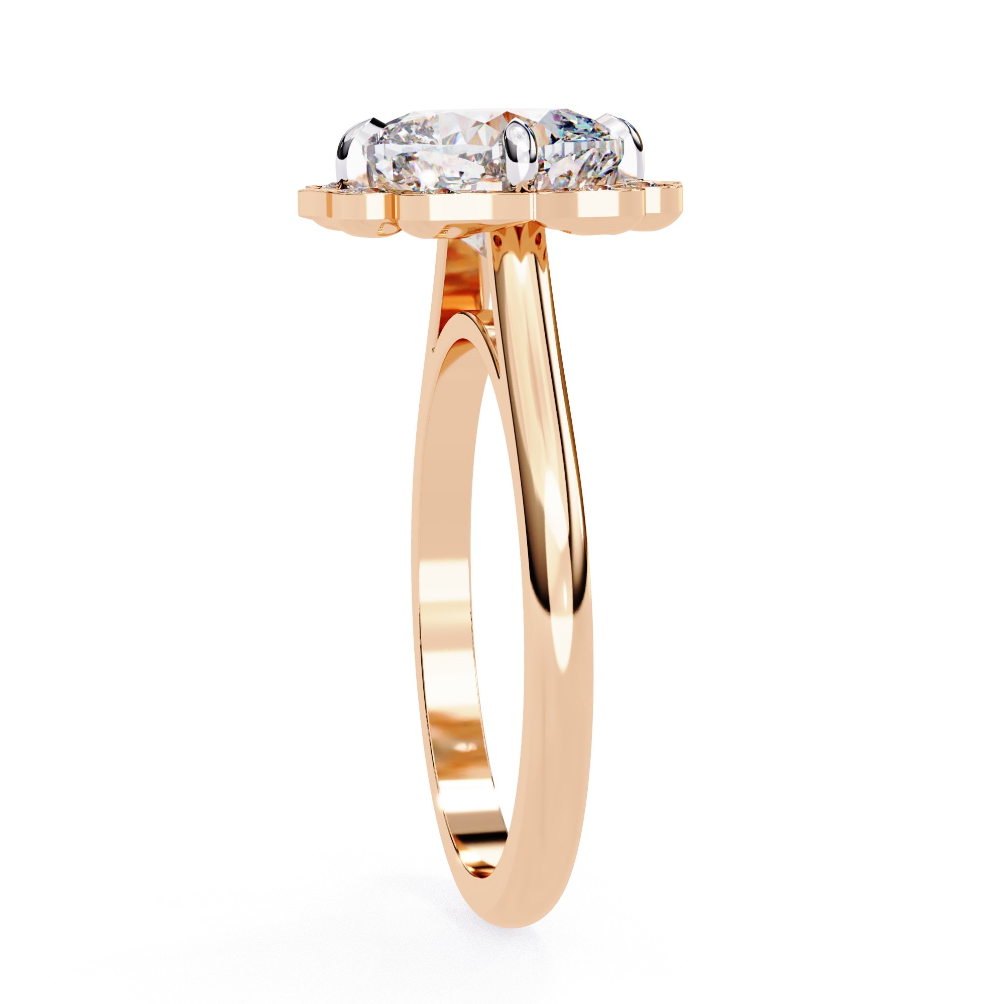 Elegant Diamond Central Stone Ring