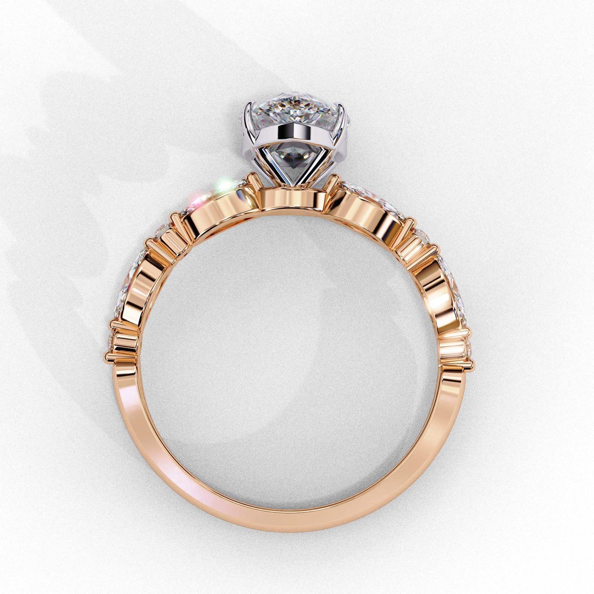 Radiant Brilliance Central Stone Diamond Ring