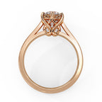 Elegant Central Stone Diamond Ring with Radiant Side Accents