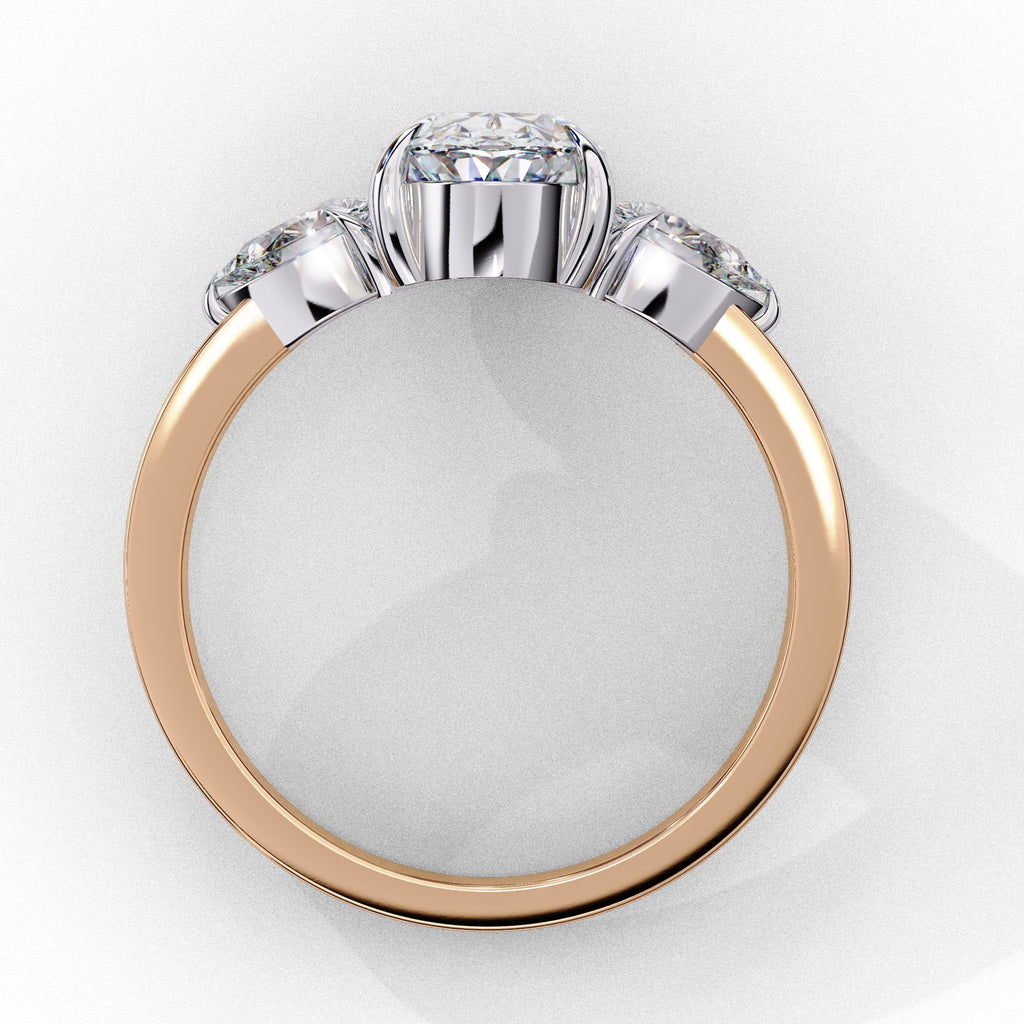 Elegant Multi-Stone Central Brilliance Ring